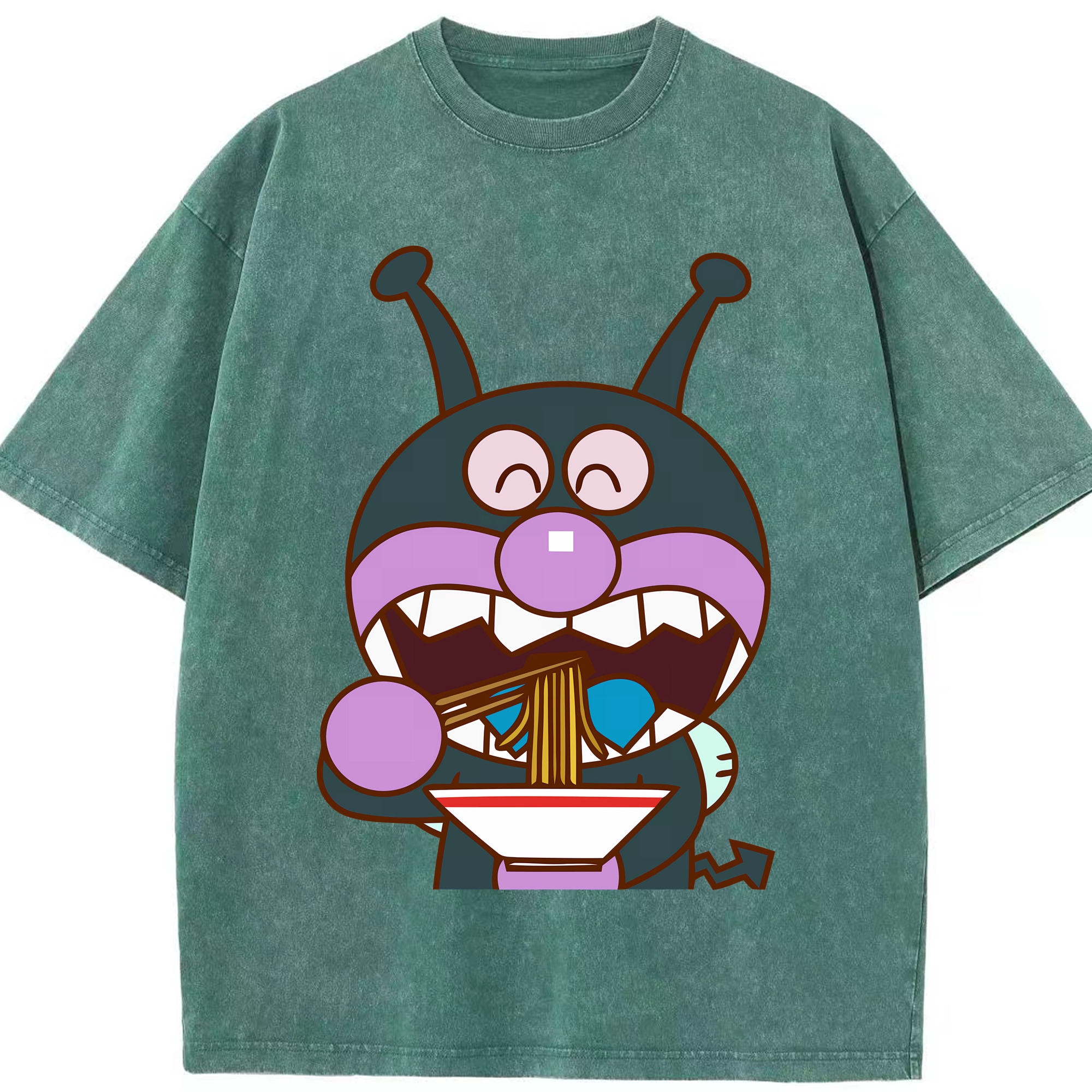（画像用） アンパンマン Anpanman 綿100% ヴィンテージ風 半袖Tシャツ（フロントプリント）
